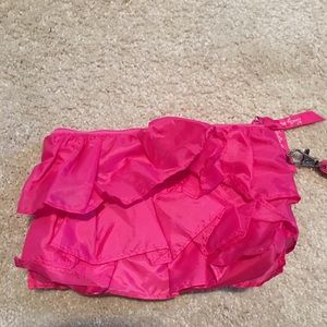 Bright pink wristlet
